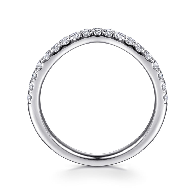 14K White Gold Diamond Matching Wedding Band - 0.3 ct - Shot 2