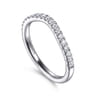 14K White Gold Diamond Matching Wedding Band - 0.3 ct