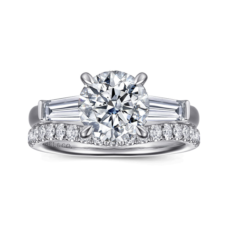 14K White Gold Diamond Matching Wedding Band - 0.3 ct - Shot 4