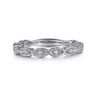 14K White Gold Diamond Matching Wedding Band - 0.12 ct