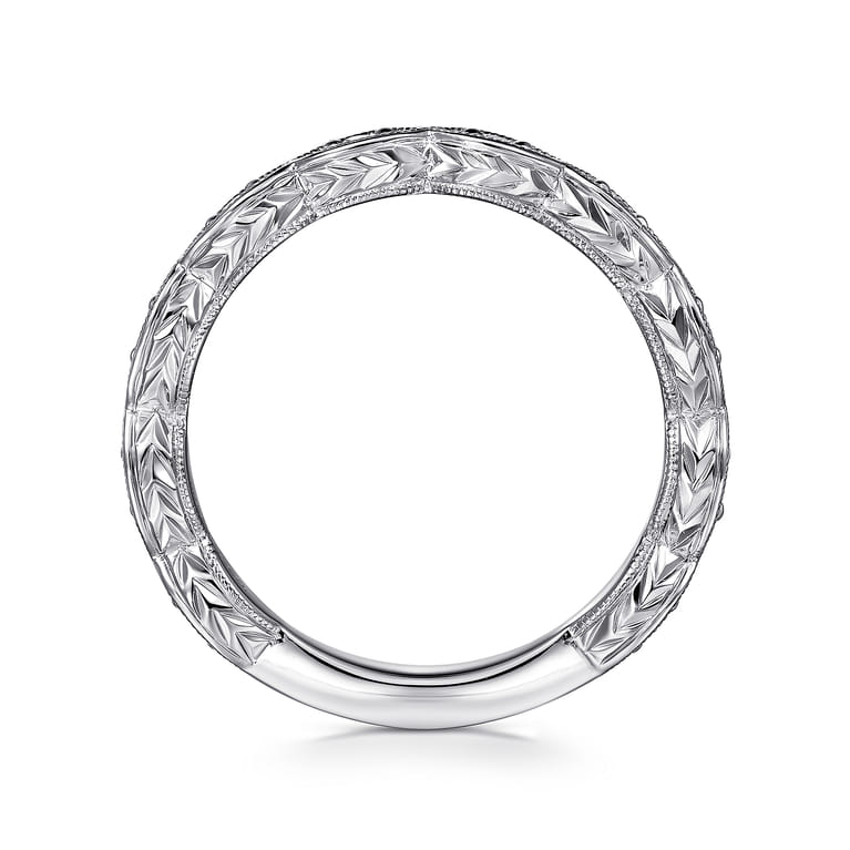 14K White Gold Diamond Matching Wedding Band - 0.12 ct - Shot 2