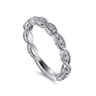 14K White Gold Diamond Matching Wedding Band - 0.12 ct