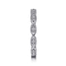 14K White Gold Diamond Matching Wedding Band - 0.12 ct