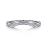 14K White Gold Diamond Matching Wedding Band - 0.11 ct