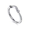 14K White Gold Diamond Matching Wedding Band - 0.11 ct