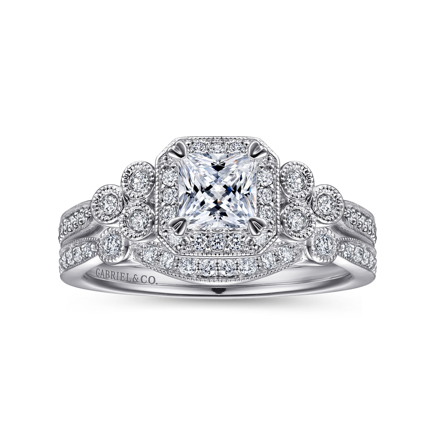 14K White Gold Diamond Matching Wedding Band - 0.11 ct - Shot 4