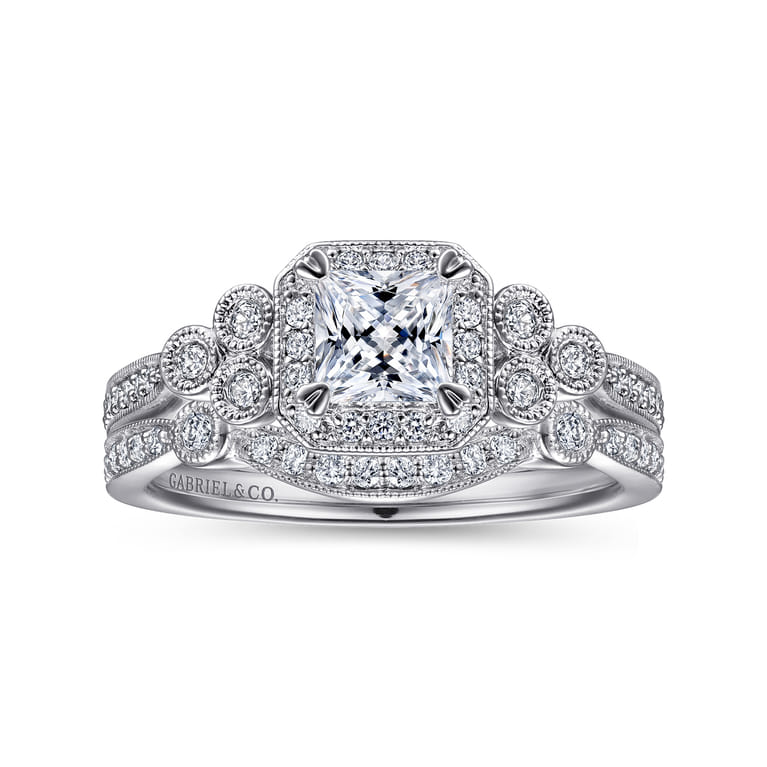 14K White Gold Diamond Matching Wedding Band - 0.11 ct - Shot 4