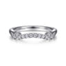 14K White Gold Diamond Matching Wedding Band - 0.17 ct