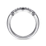 14K White Gold Diamond Matching Wedding Band - 0.17 ct