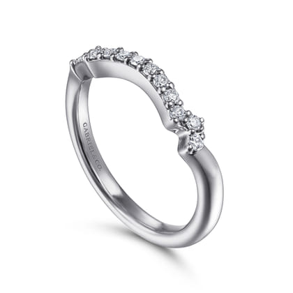 14K White Gold Diamond Matching Wedding Band