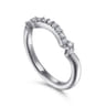 14K White Gold Diamond Matching Wedding Band - 0.17 ct