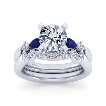 14K White Gold Diamond Matching Wedding Band