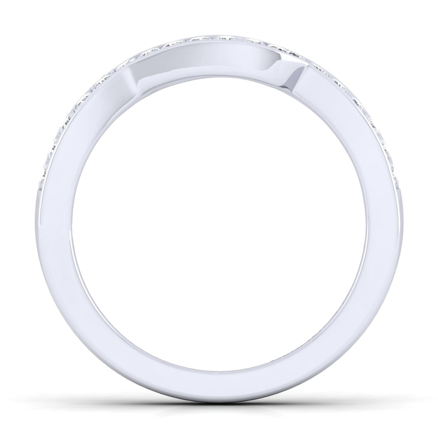 14K White Gold Diamond Matching Wedding Band - 0.18 ct - Shot 2