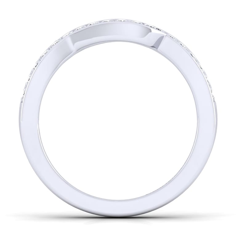 14K White Gold Diamond Matching Wedding Band - 0.18 ct - Shot 2