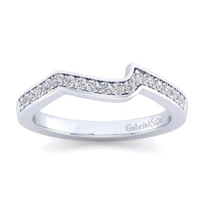 14K White Gold Diamond Matching Wedding Band