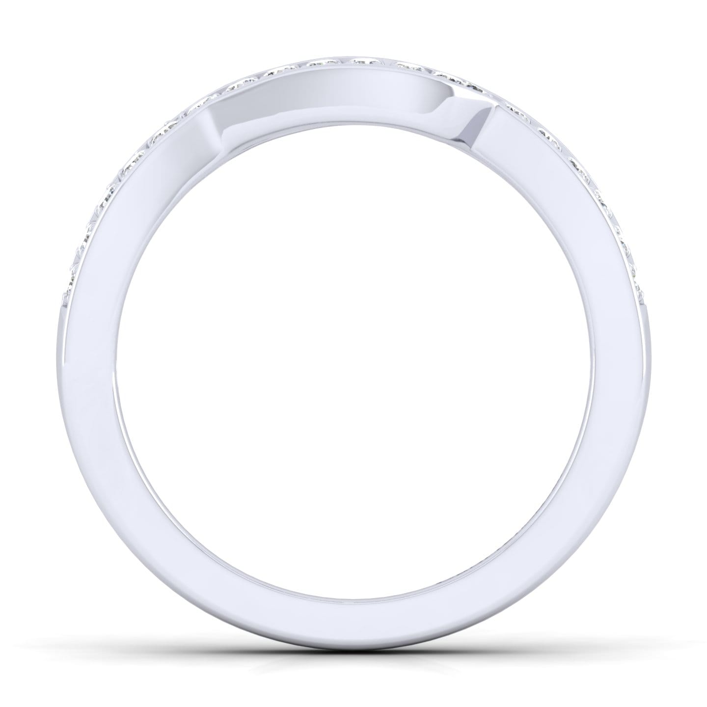 14K White Gold Diamond Matching Wedding Band - 0.18 ct - Shot 2