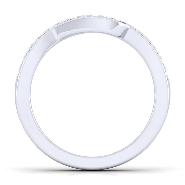 14K White Gold Diamond Matching Wedding Band - 0.18 ct - Shot 2