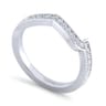 14K White Gold Diamond Matching Wedding Band - 0.18 ct