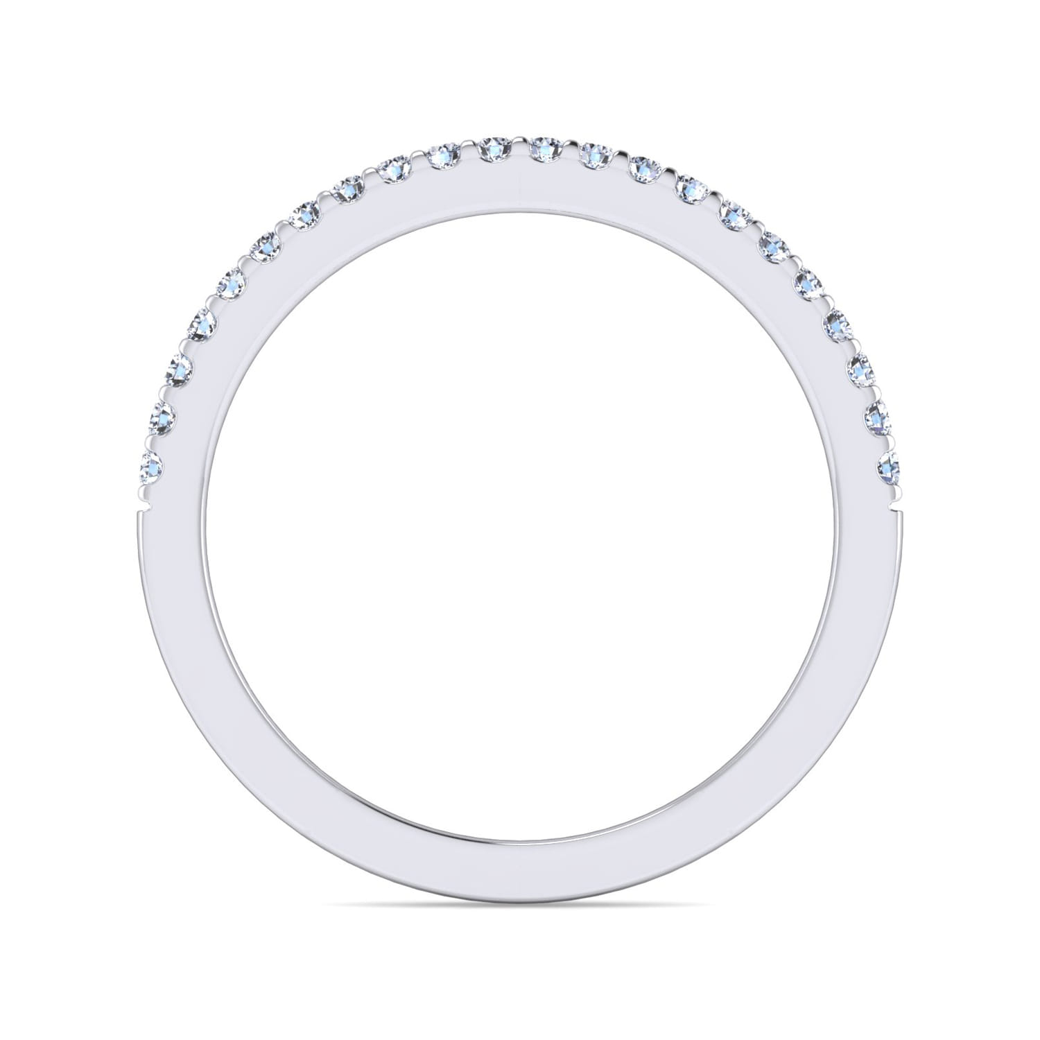 14K White Gold Diamond Matching Wedding Band - 0.16 ct - Shot 2