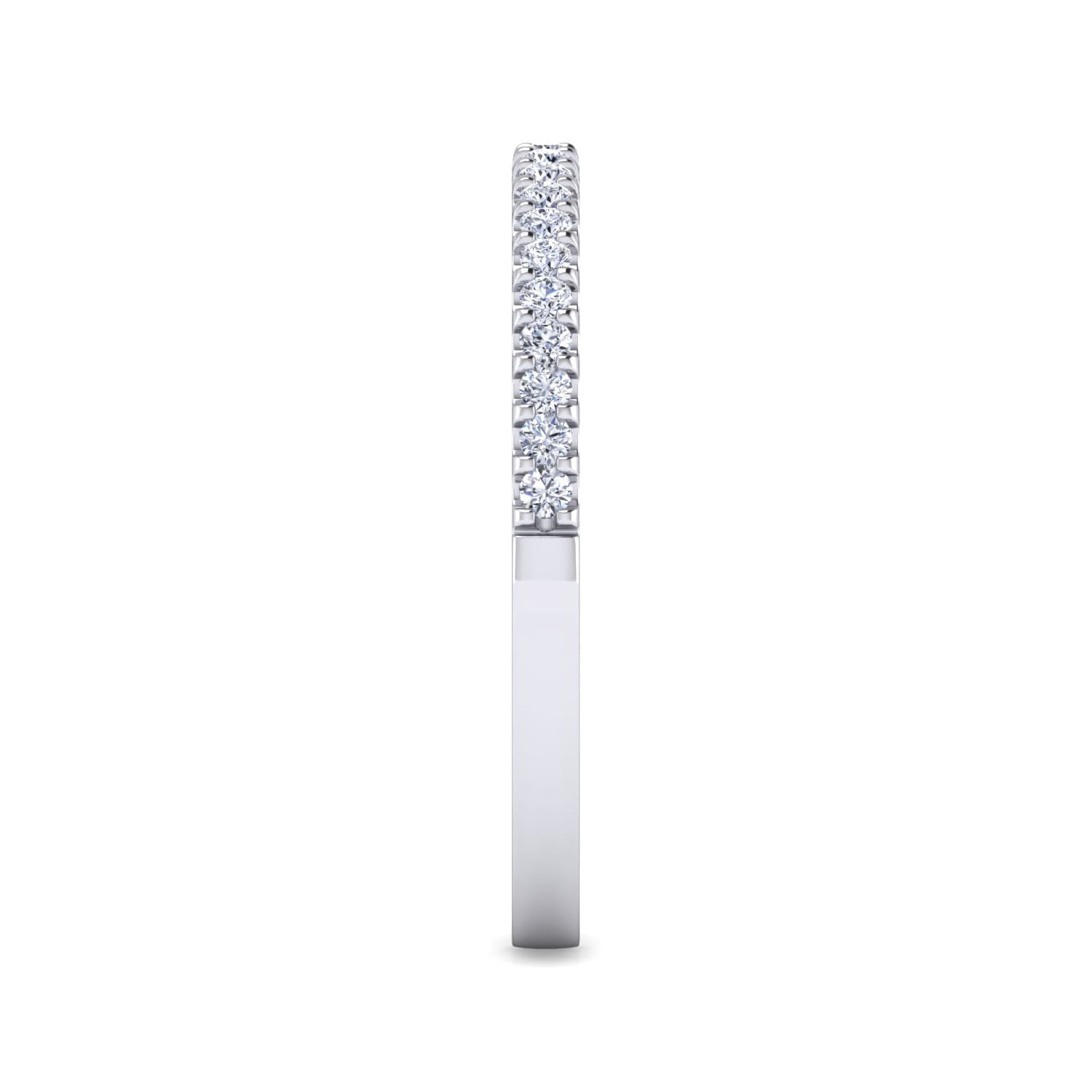 14K White Gold Diamond Matching Wedding Band - 0.16 ct - Shot 4