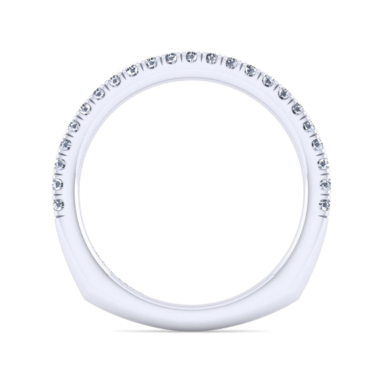 14K White Gold Diamond Matching Wedding Band - 0.27 ct - Shot 2