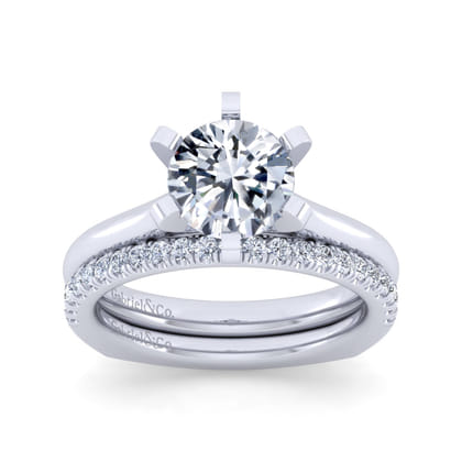 14K White Gold Diamond Matching Wedding Band