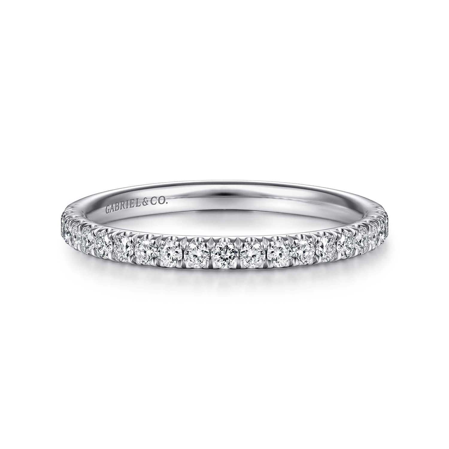 14K White Gold Diamond Matching Wedding Band - 0.3 ct - Shot 1