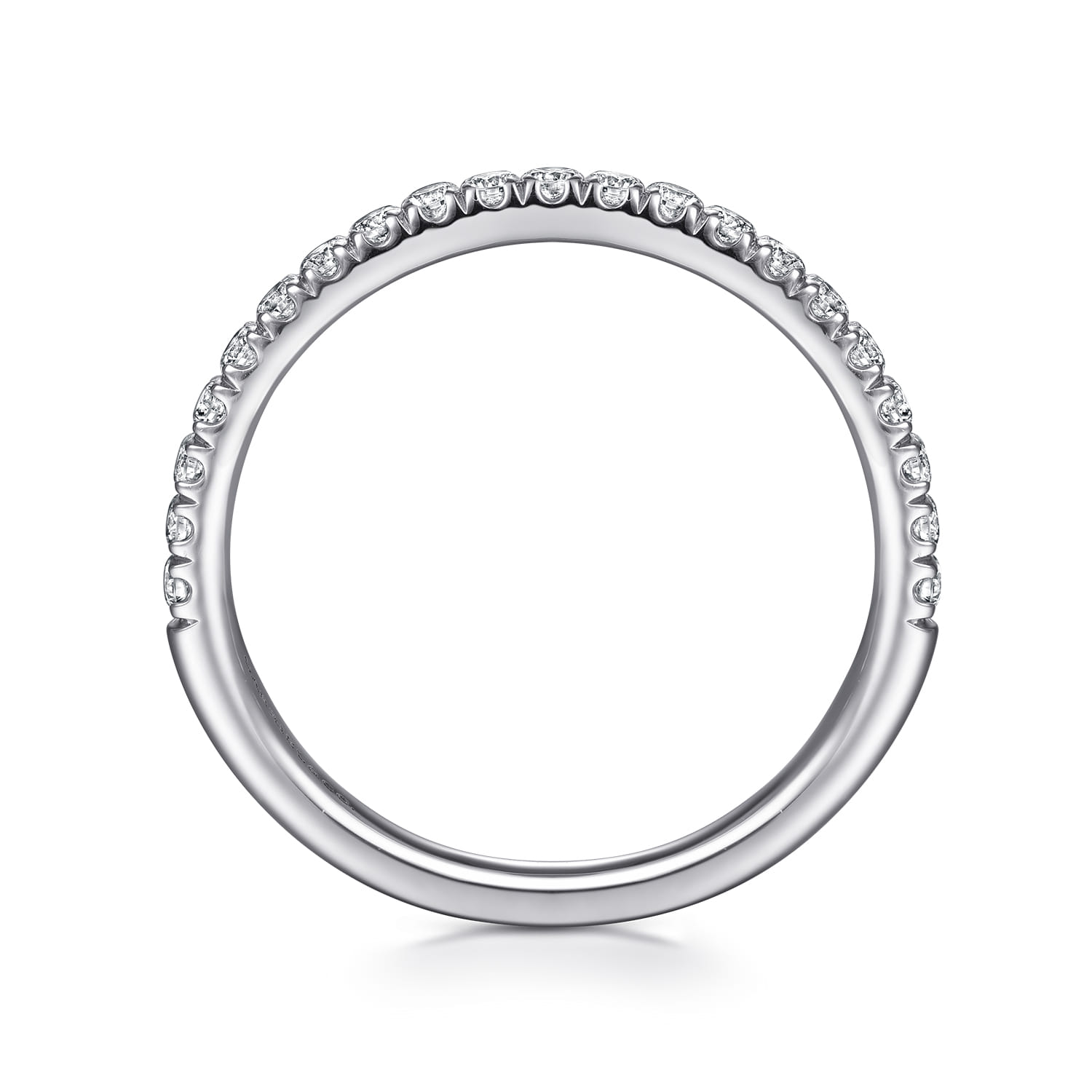 14K White Gold Diamond Matching Wedding Band - 0.3 ct - Shot 2