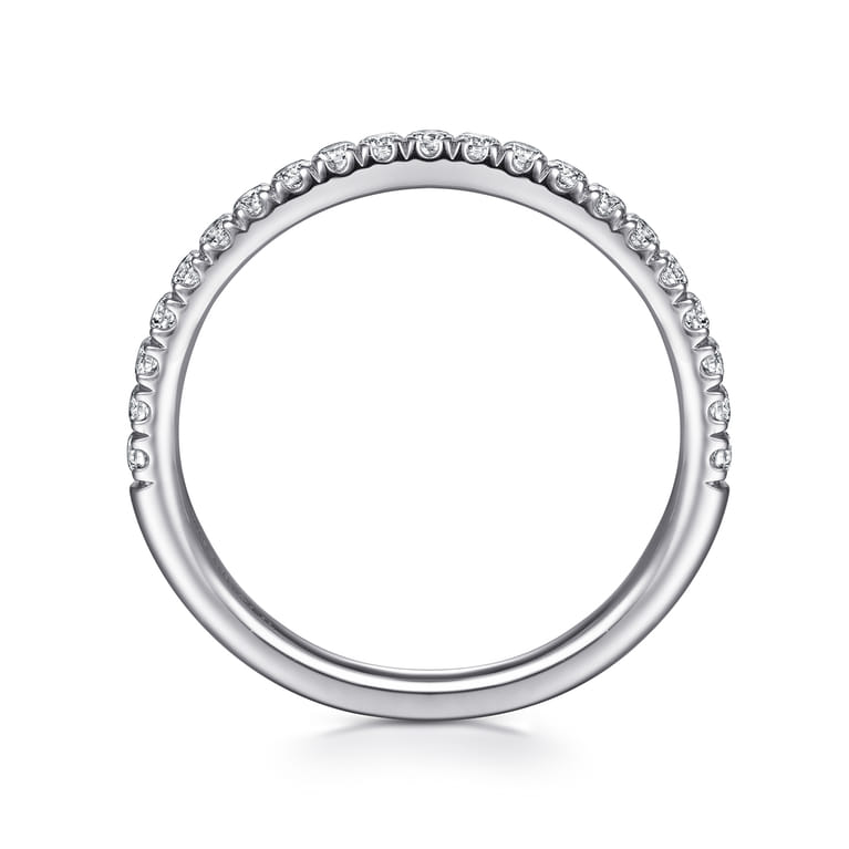 14K White Gold Diamond Matching Wedding Band - 0.3 ct - Shot 2