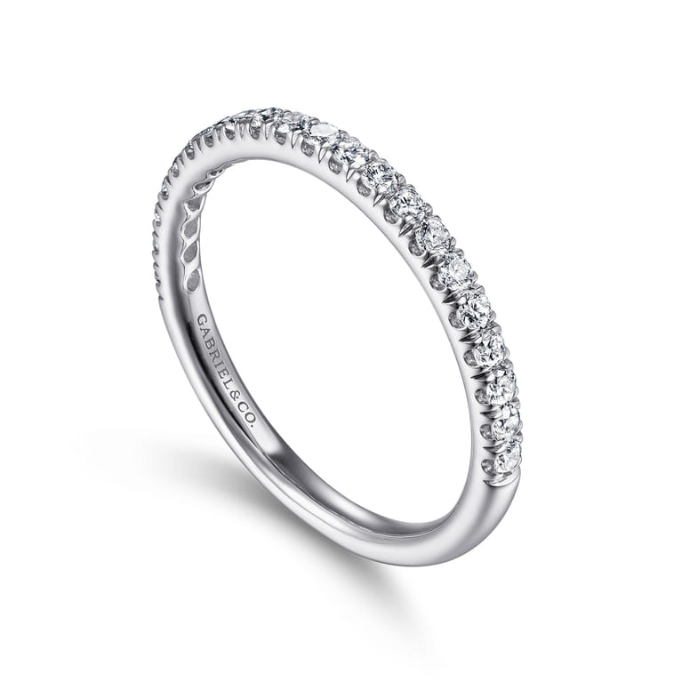 14K White Gold Diamond Matching Wedding Band - 0.3 ct - Shot 3