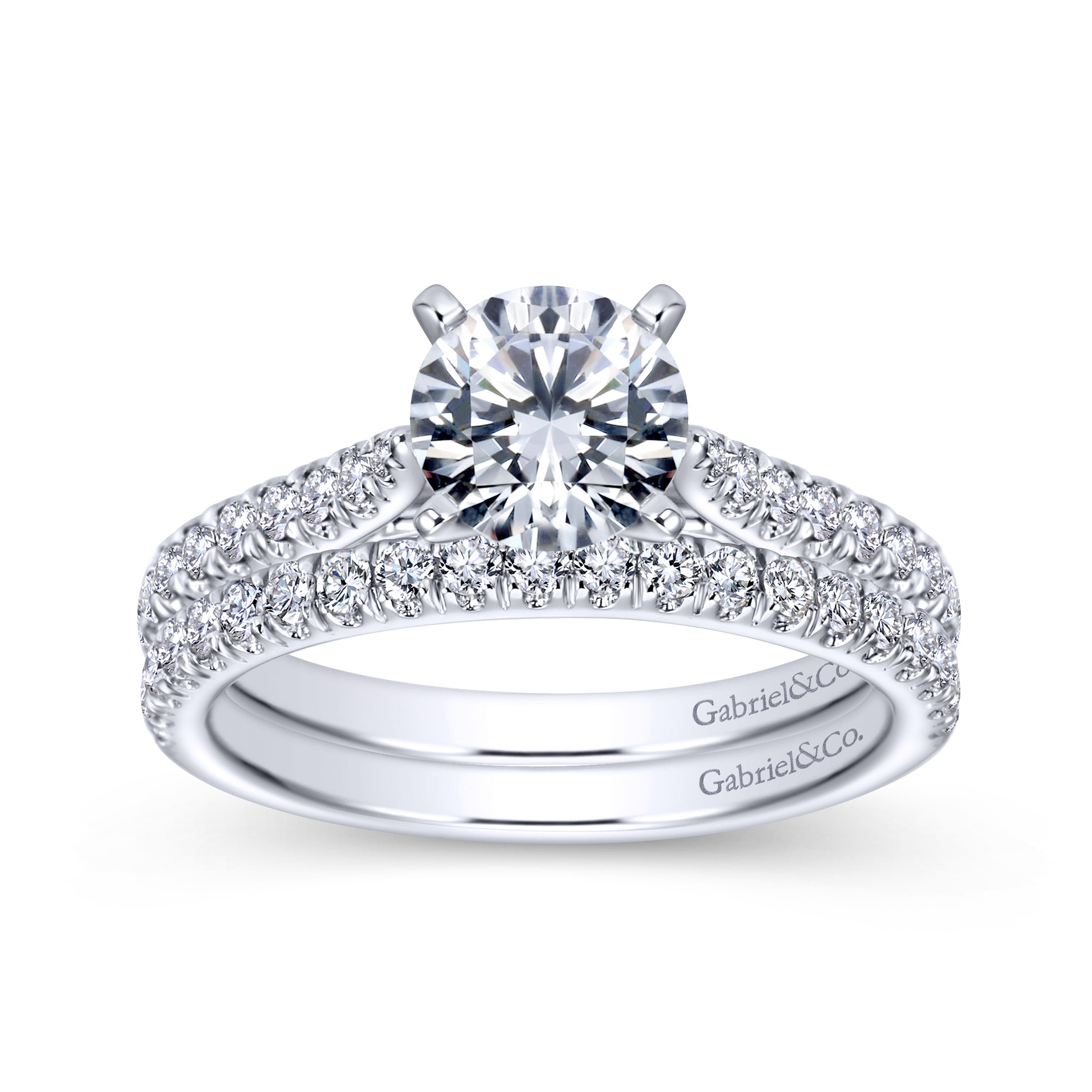 14K White Gold Diamond Matching Wedding Band - 0.3 ct - Shot 4