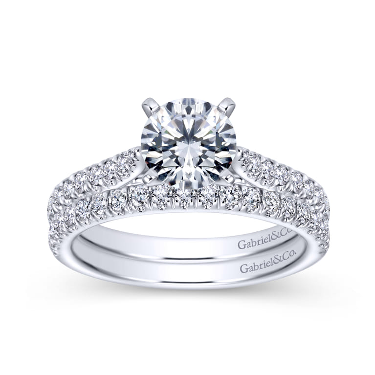 14K White Gold Diamond Matching Wedding Band - 0.3 ct - Shot 4