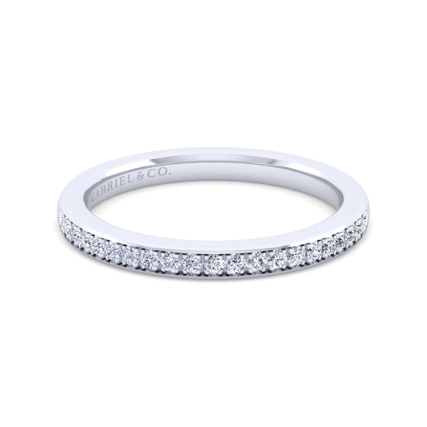 14K White Gold Diamond Matching Wedding Band - 0.2 ct - Shot 1