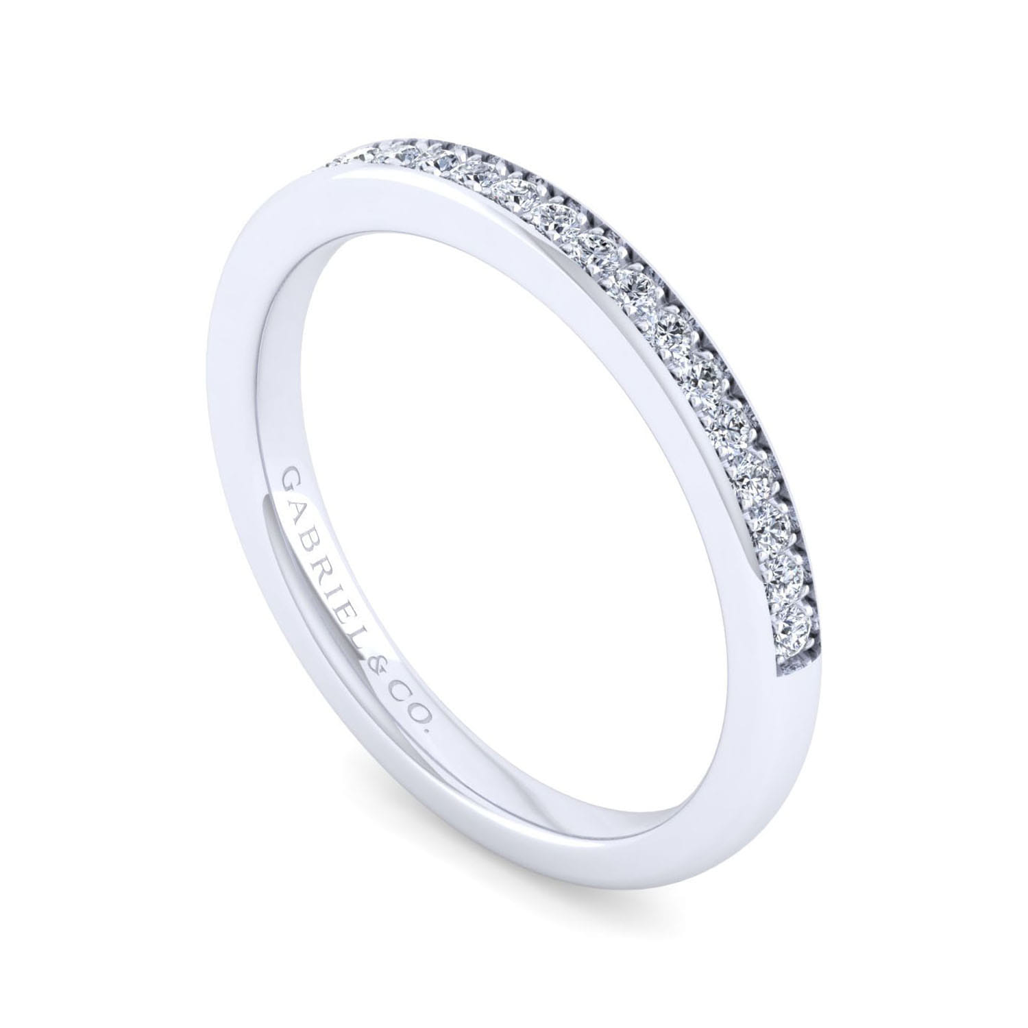 14K White Gold Diamond Matching Wedding Band - 0.2 ct - Shot 3
