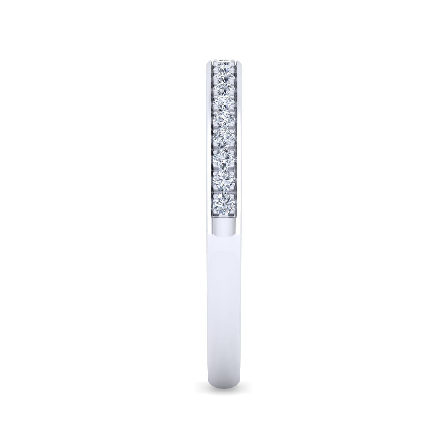 14K White Gold Diamond Matching Wedding Band - 0.2 ct - Shot 4