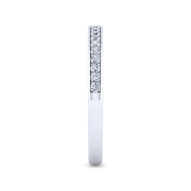 14K White Gold Diamond Matching Wedding Band - 0.2 ct - Shot 4