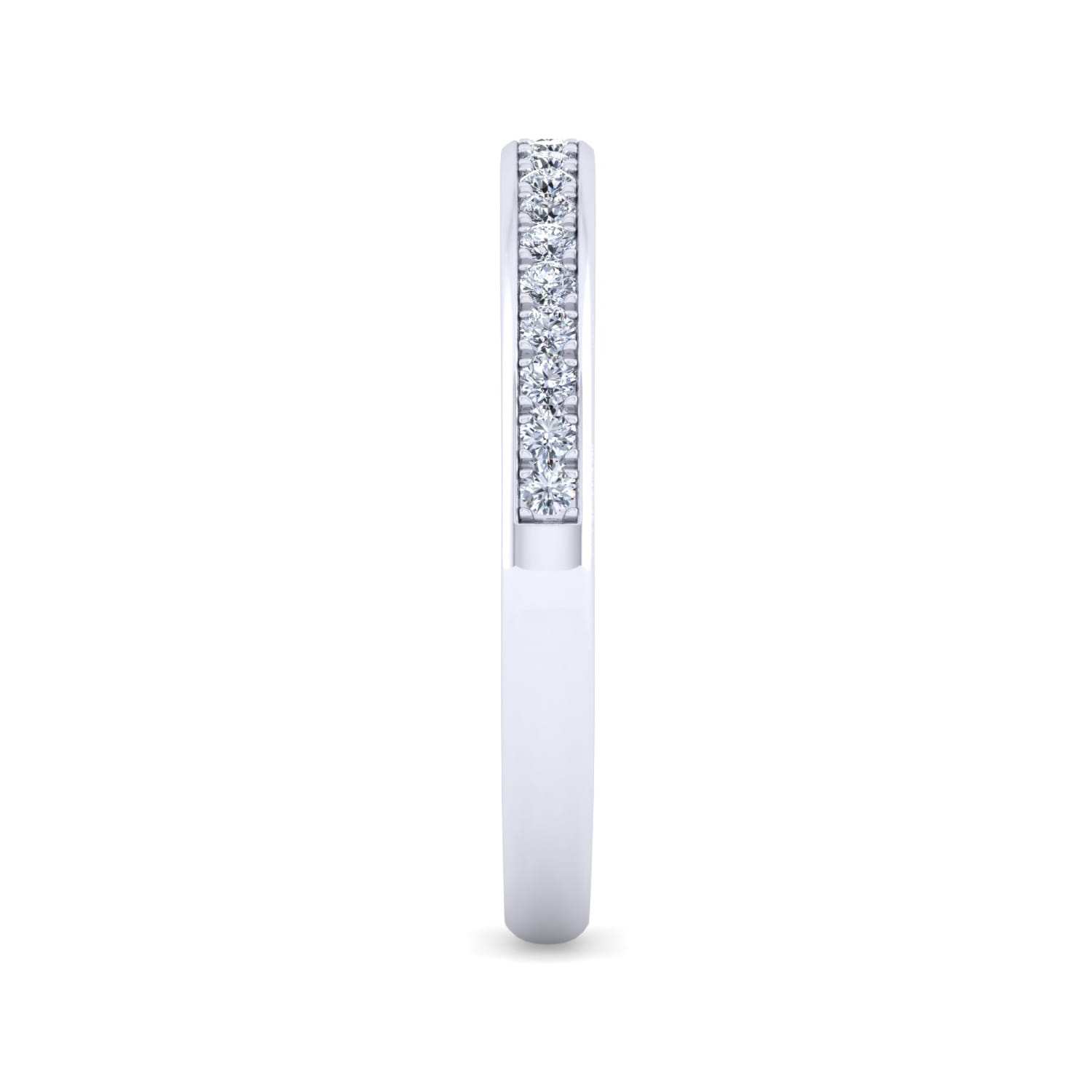 14K White Gold Diamond Matching Wedding Band - 0.2 ct - Shot 5