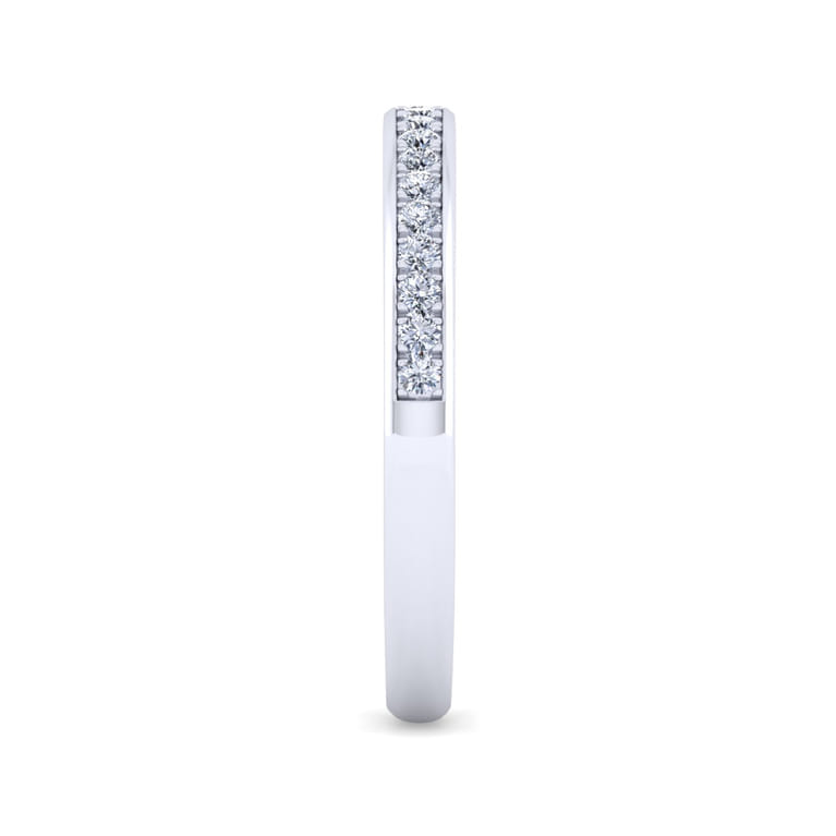 14K White Gold Diamond Matching Wedding Band - 0.2 ct - Shot 5