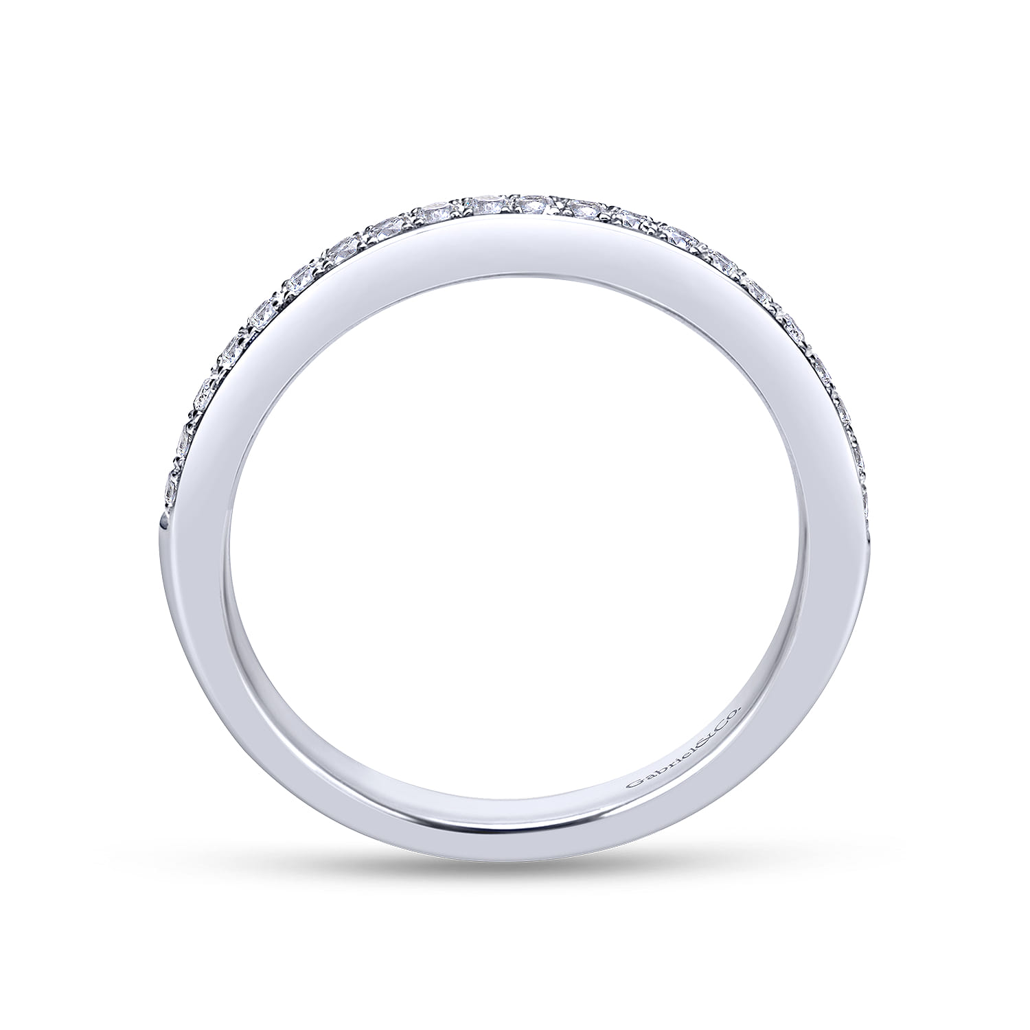 14K White Gold Diamond Matching Wedding Band - 0.2 ct - Shot 2
