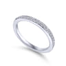 14K White Gold Diamond Matching Wedding Band - 0.2 ct