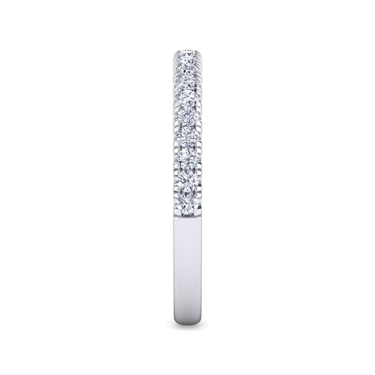 14K White Gold Diamond Matching Wedding Band - 0.35 ct - Shot 4
