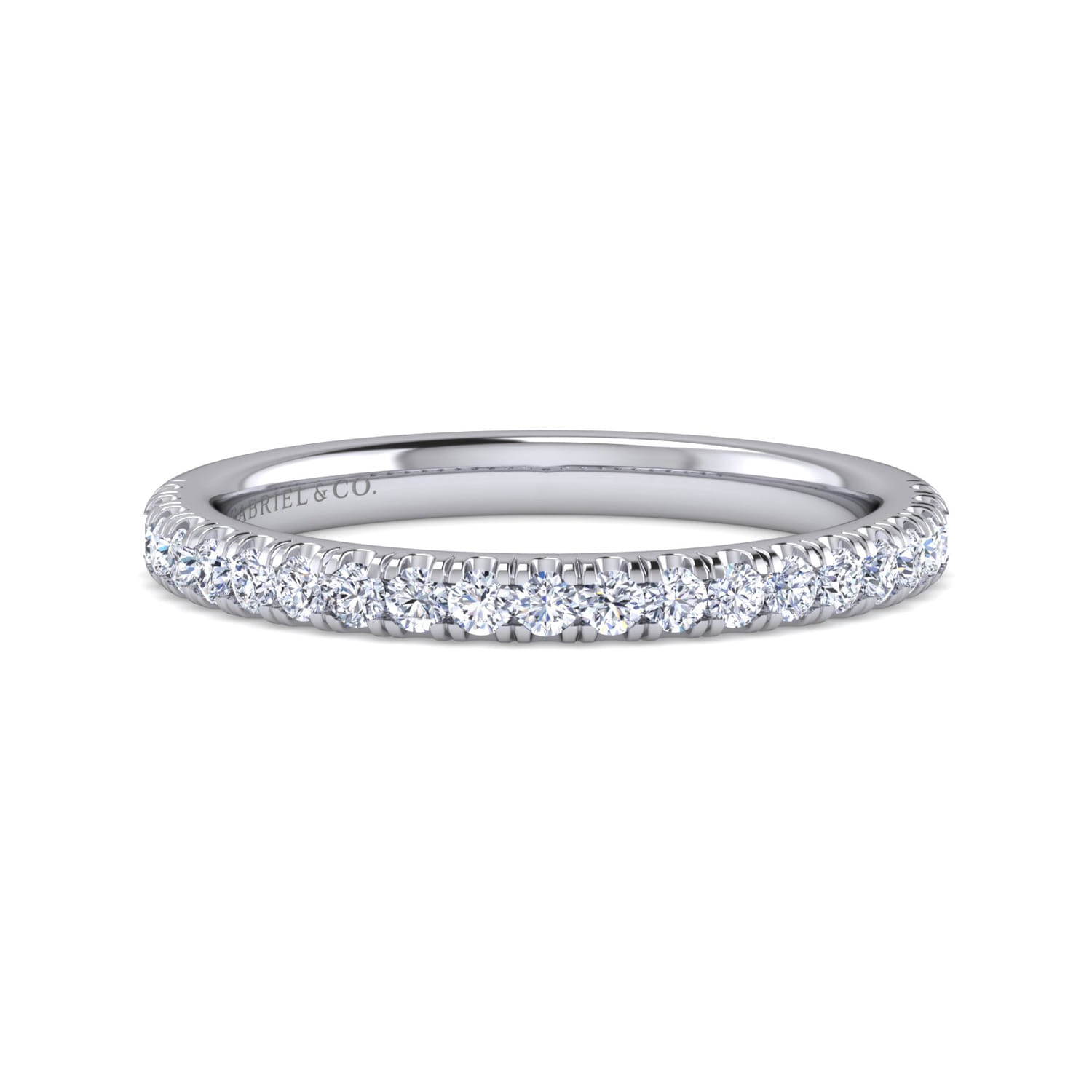 14K White Gold Diamond Matching Wedding Band - 0.35 ct - Shot 1