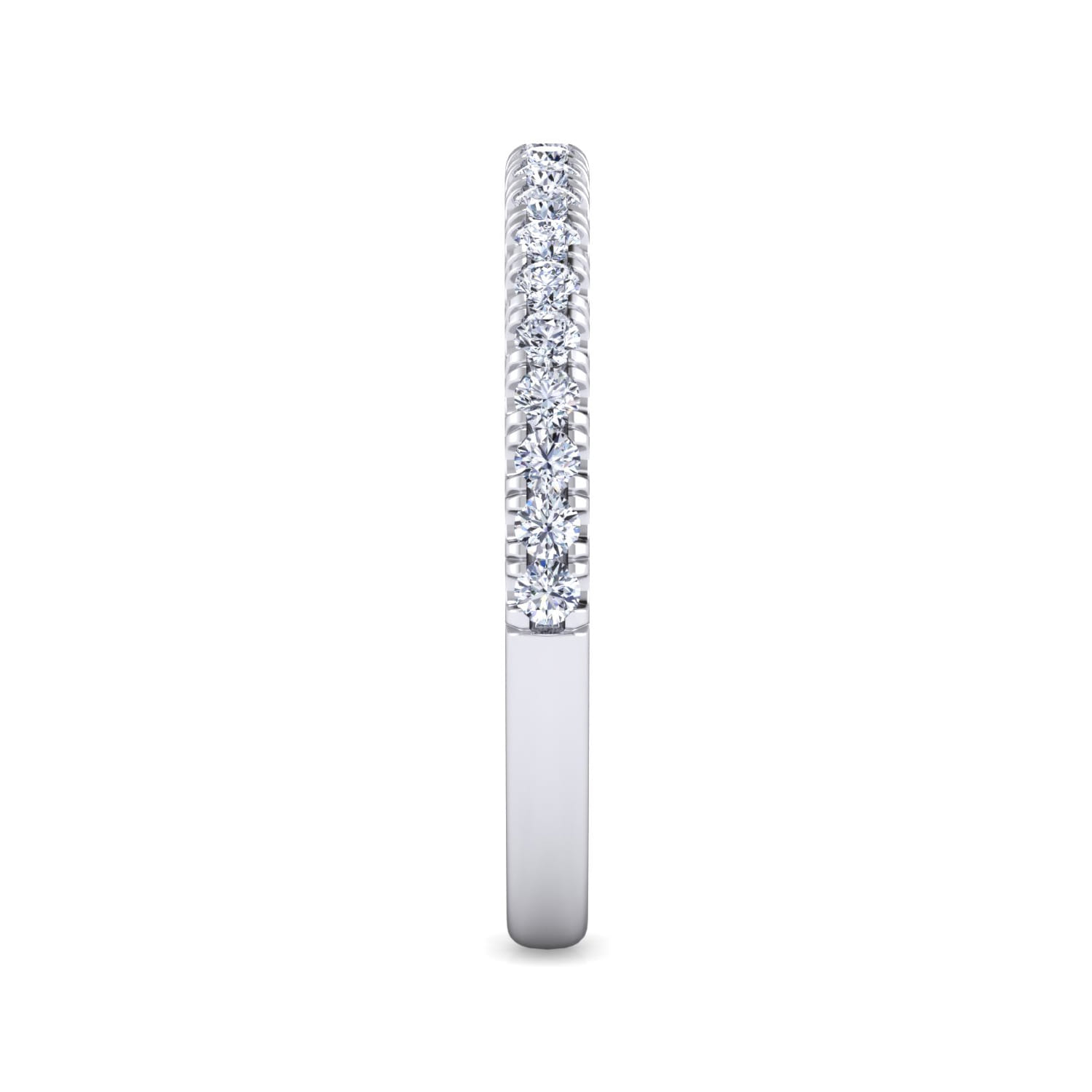 14K White Gold Diamond Matching Wedding Band - 0.35 ct - Shot 4