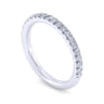 14K White Gold Diamond Matching Wedding Band - 0.36 ct