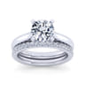 14K White Gold Diamond Matching Wedding Band - 0.36 ct