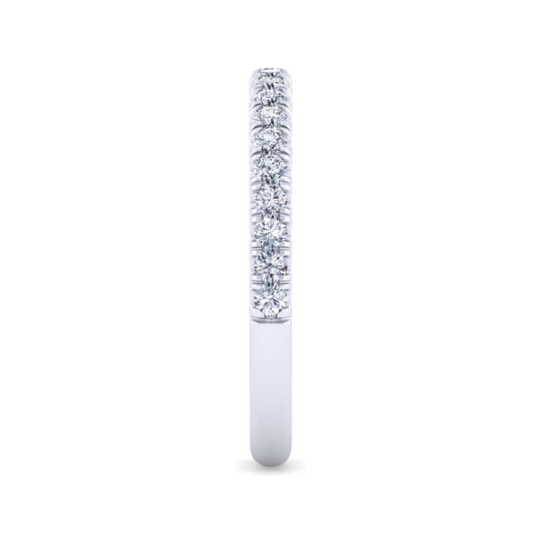 14K White Gold Diamond Matching Wedding Band - 0.36 ct - Shot 5