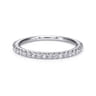 14K White Gold Diamond Matching Wedding Band - 0.27 ct