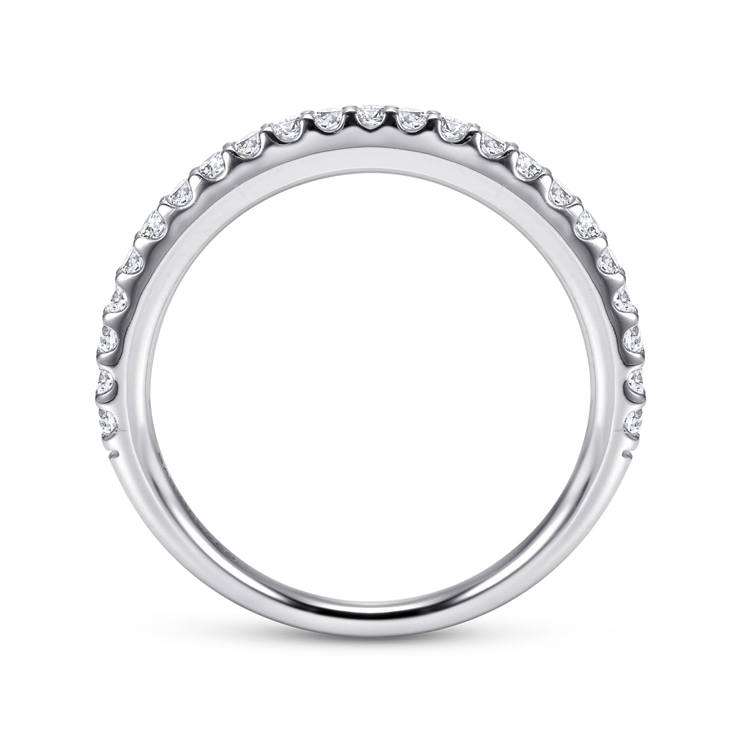 14K White Gold Diamond Matching Wedding Band - 0.27 ct - Shot 2