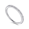 14K White Gold Diamond Matching Wedding Band - 0.27 ct