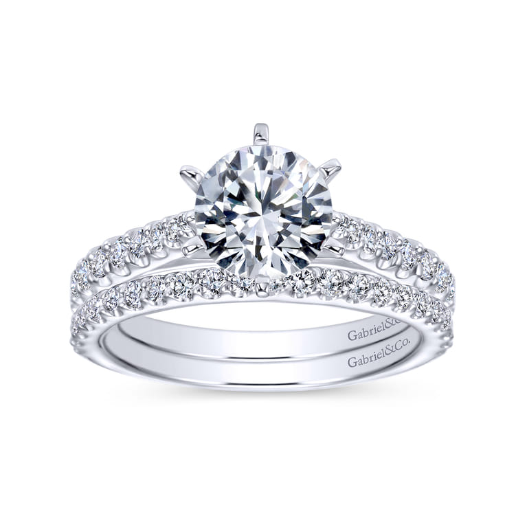 14K White Gold Diamond Matching Wedding Band - 0.27 ct - Shot 4